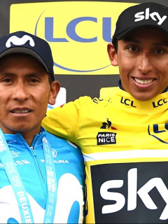Nairo Quintana y Egan Bernal