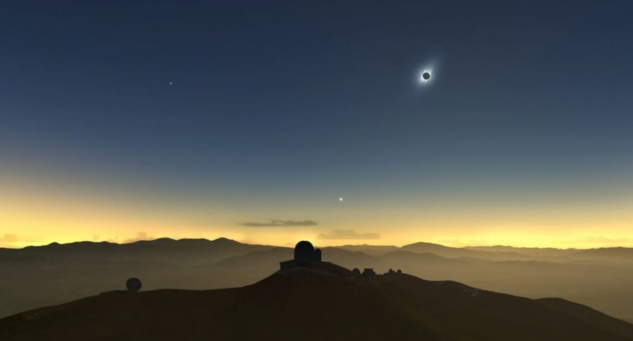 Eclipse de sol; junio de 2019.