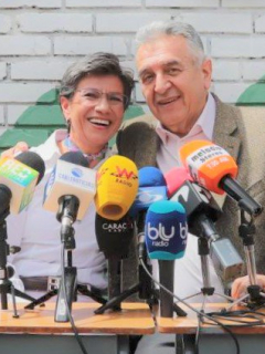 Claudia López y 'Lucho' Garzón