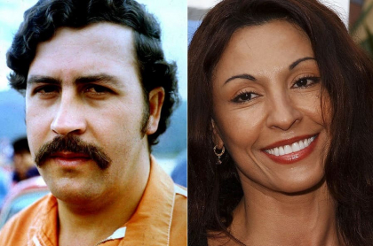 Pablo Escobar, narcotraficante, y Amparo Grisales, actriz.