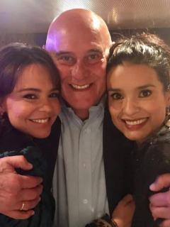 Natasha Klauss, Jorge Cao y Paola Rey, actores.