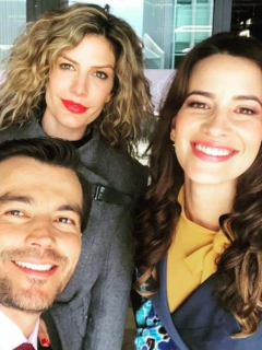 Lina Tejeiro, Mabel Moreno, Laura Londoño y Luciano D'Alessandro, actores.