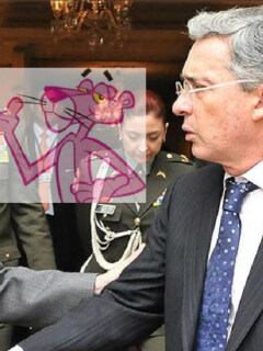 Juan Manuel Santos y Álvaro Uribe