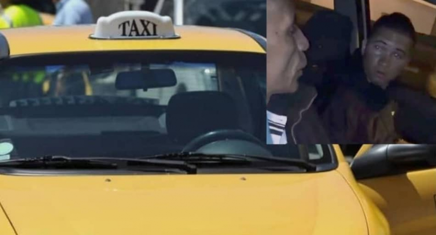 Presunto taxista amenaza a conductor de Uber.