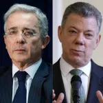 Álvaro Uribe, Juan Manuel Santos y Gustavo Petro