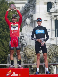 Froome en el podio de la Vuelta a España 2011