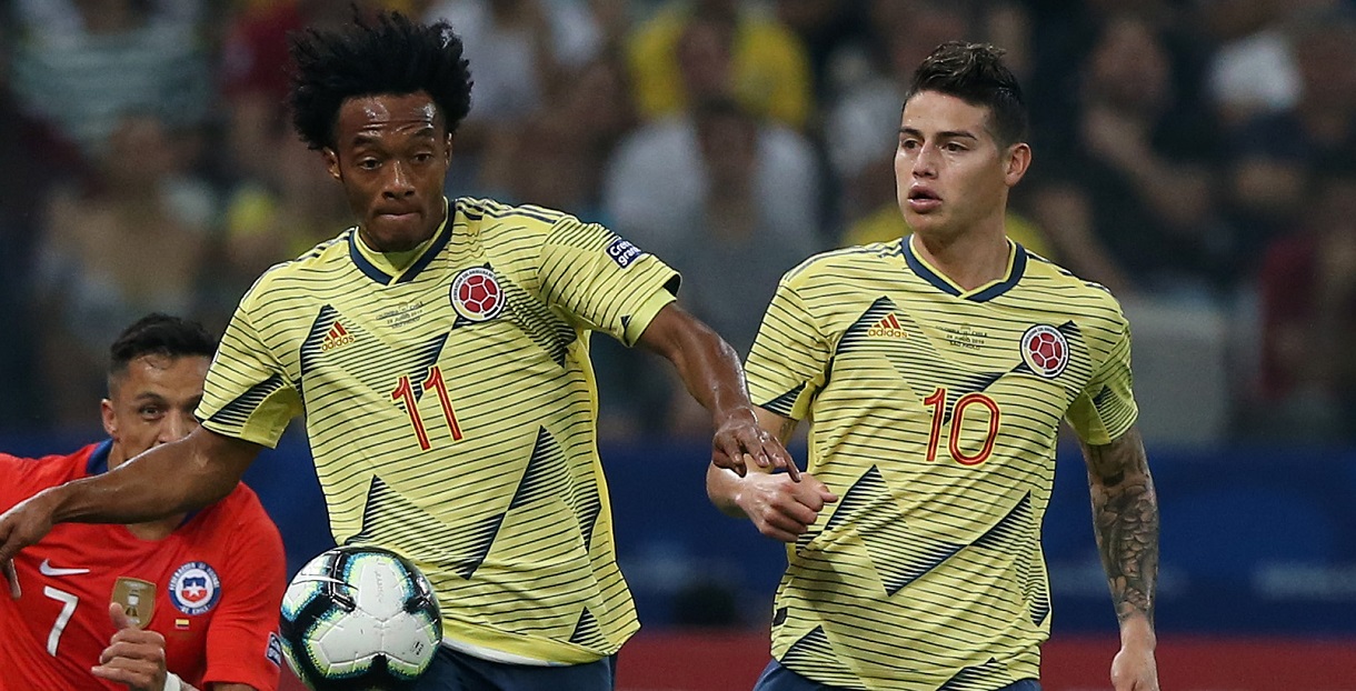 Juan Guillermo Cuadrado y James Rodríguez