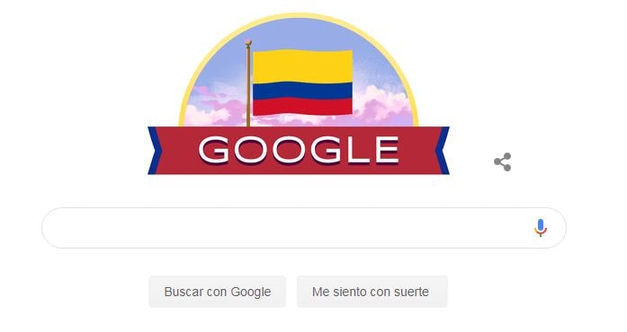 Doodle de Google por la Independencia de Colombia
