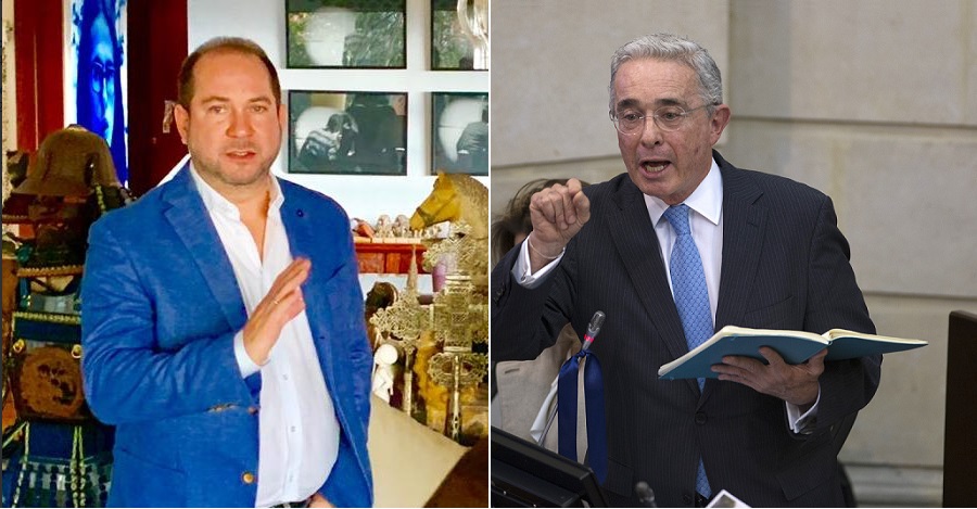 Lidio García y Álvaro Uribe, senadores.