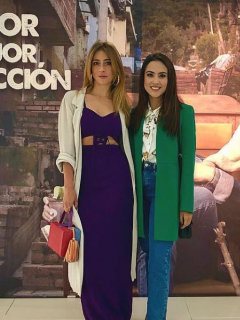 Verónica Orzoco y Katherine Escobar, actrices.