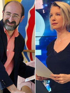 Juan Lozano, político, y Claudia Gurisatti, periodista.