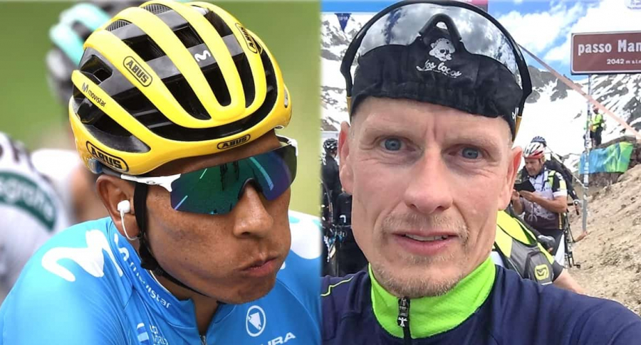 Nairo Quintana y Michel Rasmussen