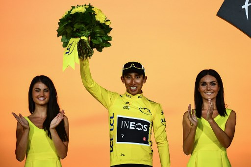 Egan Bernal celebra su Tour Egan Bernal celebra su Tour