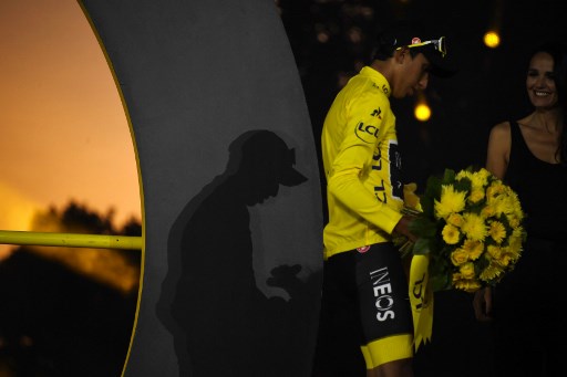 Egan Bernal celebra su Tour Egan Bernal celebra su Tour