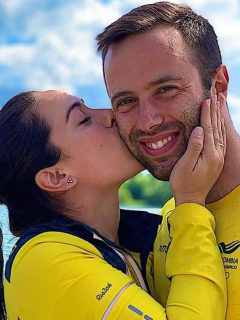 Mariana Pajón y Vincent Pelluard, bicicrosistas.