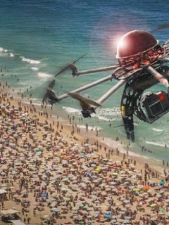 Drones en la playa