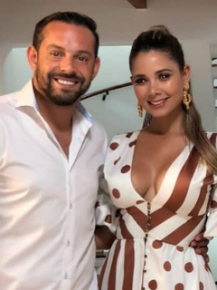 Matías Mier, futbolista, y Melissa Martínez, presentadora.