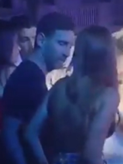 Lionel Messi y su esposa