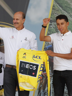 Egan Bernal y Jorge Ovidio González