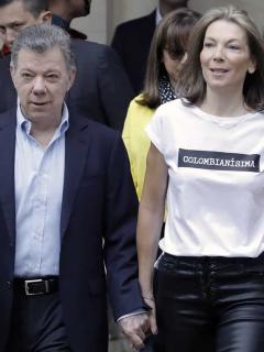 Juan Manuel Santos, expresidente de Colombia, y su esposa María Clemencia Rodríguez, 'Tutina'.