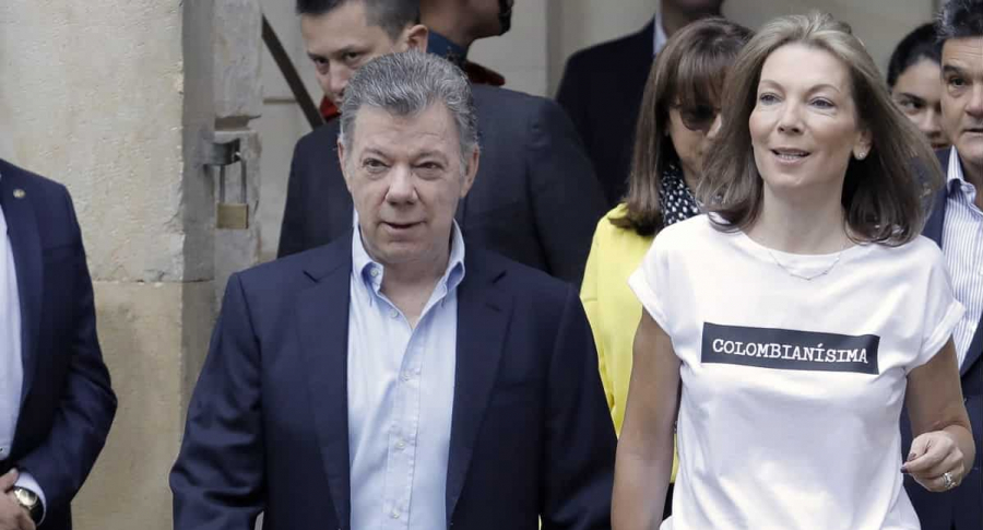 Juan Manuel Santos, expresidente de Colombia, y su esposa María Clemencia Rodríguez, 'Tutina'.