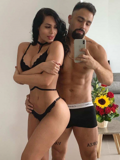 Andrea Valdiri y David Sierra