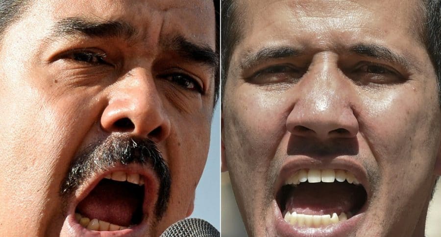 Nicolás Maduro y Juan Guaidó