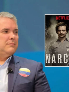 Iván Duque y afiche 'Narcos'