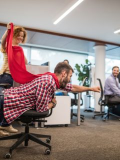 Empleados felices