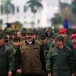 Nicolás Maduro y militares de Venezuela