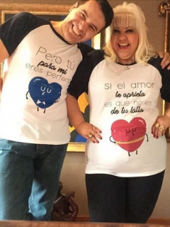 'La Gorda' Fabiola y 'Polilla', humoristas.