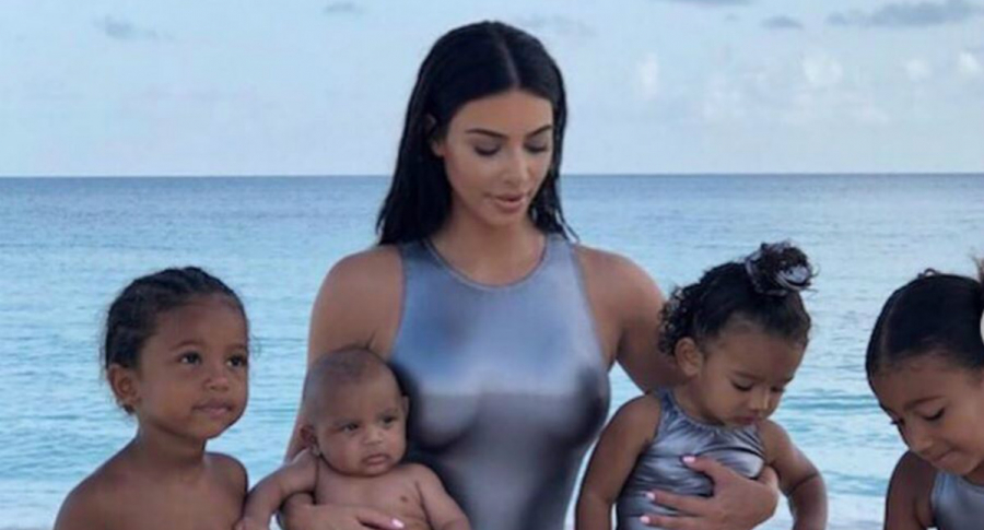 Kim Kardashian y sus hijos