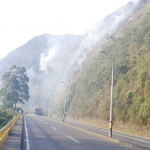 Incendio vía Medellín-Bogotá