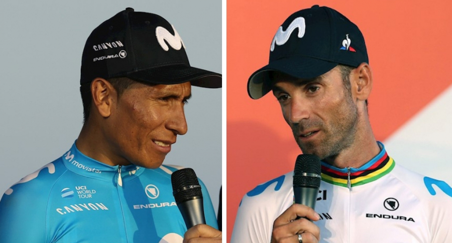 Nairo Quintana y Alejandro Valverde