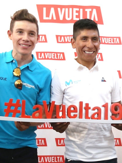 Esteban Chaves, Miguel Ángel López y Nairo Quintana