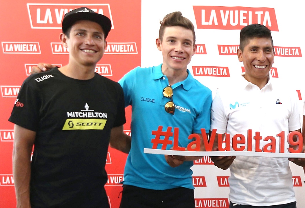 Esteban Chaves, Miguel Ángel López y Nairo Quintana
