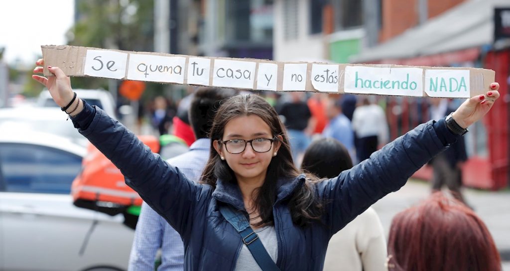 Protesta en Bogotá