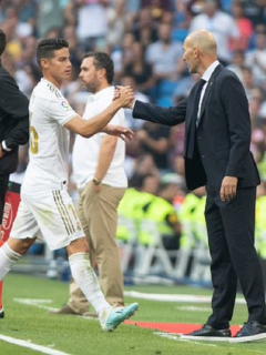 James Rodríguez y Zinedine Zidane