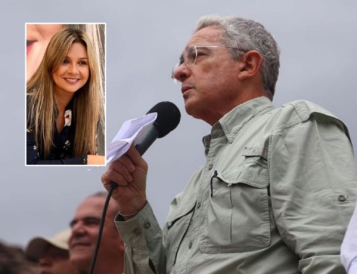 Vicky Dávila y Álvaro Uribe