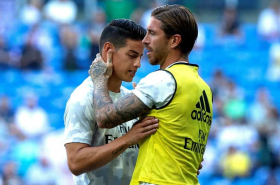 Sergio Ramos y James Rodríguez