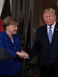 Angela Merkel y Donald Trump