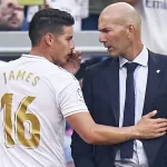 James Rodríguez y Zinedine Zidane