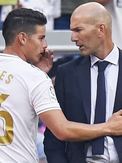 James Rodríguez y Zinedine Zidane