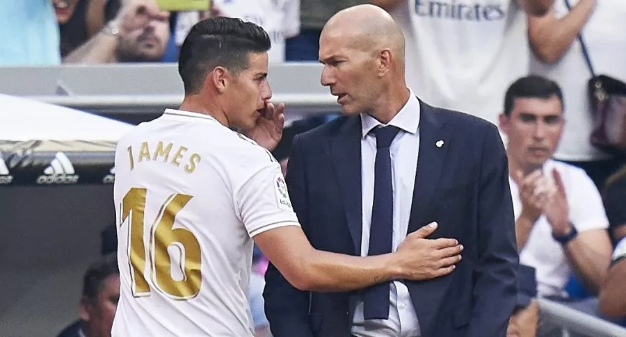 James Rodríguez y Zinedine Zidane