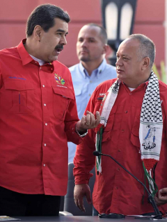 Diosdado Cabello y Nicolás Maduro