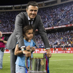 Luis Enrique y su hija Xana