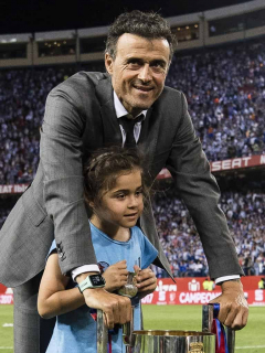 Luis Enrique y su hija Xana