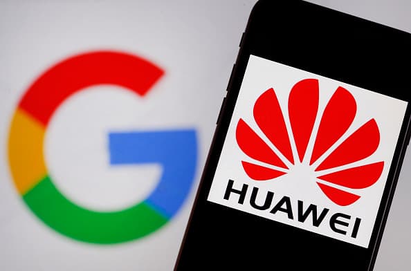 Logos de Huawei y Google