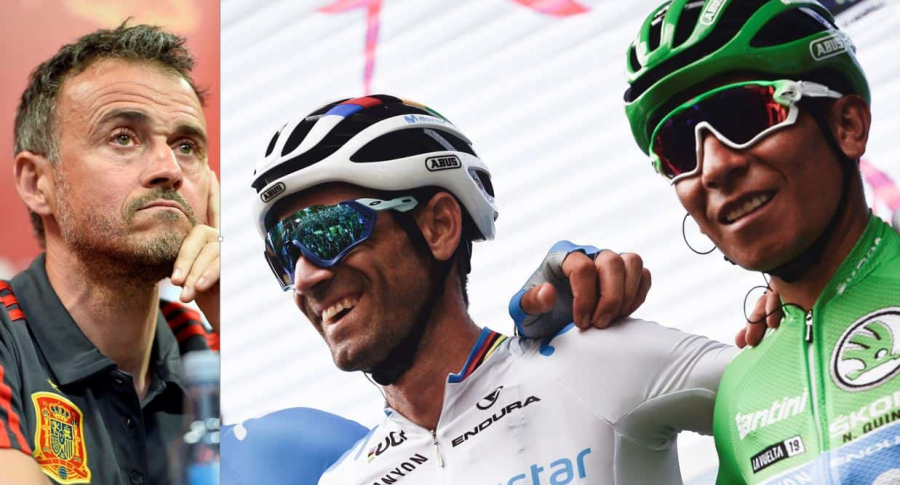 Nairo, Valverde y Luis-Enrique