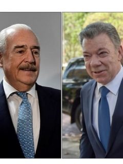 Andrés Pastrana y Juan Manuel Santos.